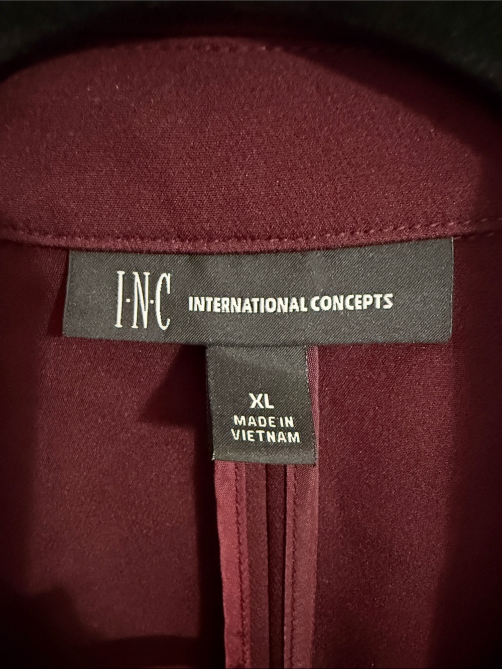 INC International Concepts Women's Wine Open-Front Blazer - Picture 2 of 4